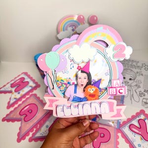 Personalized Ms. Rachel Cake Topper: Rainbow Birthday Party Decoration