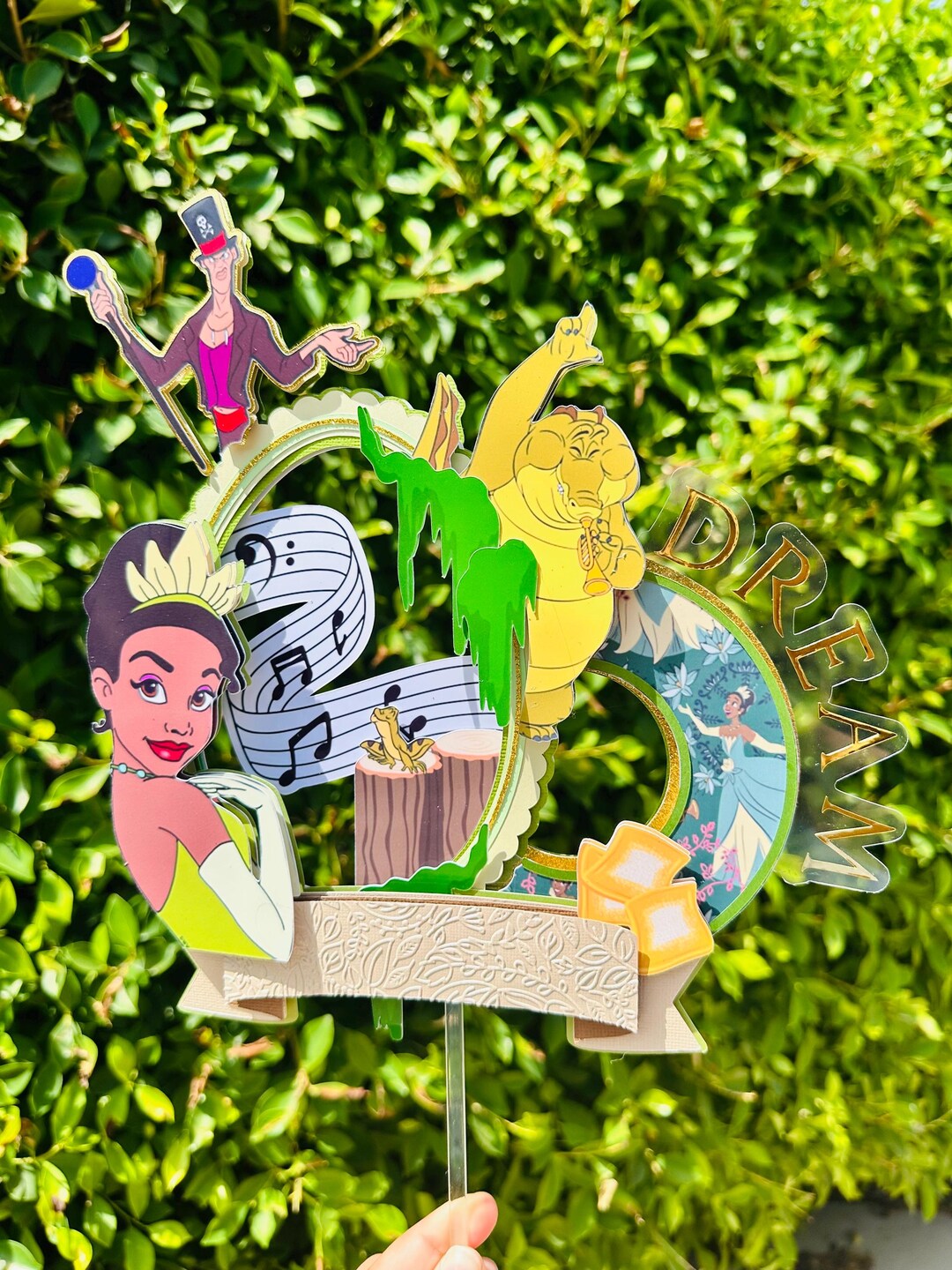 Princess and the Frog Cake Topper | Tiana Birthday Party Decor | - Etsy