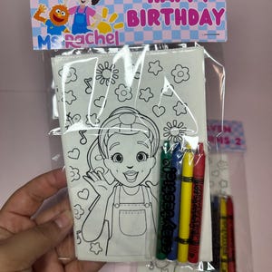 Ms. Rachel Birthday Party Favor: Custom Coloring Sticker Pack With ...
