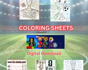 FIFA WERELDBEKER | Voetbal |  Stickervellen kleuren | Kinderactiviteit (digitale download)