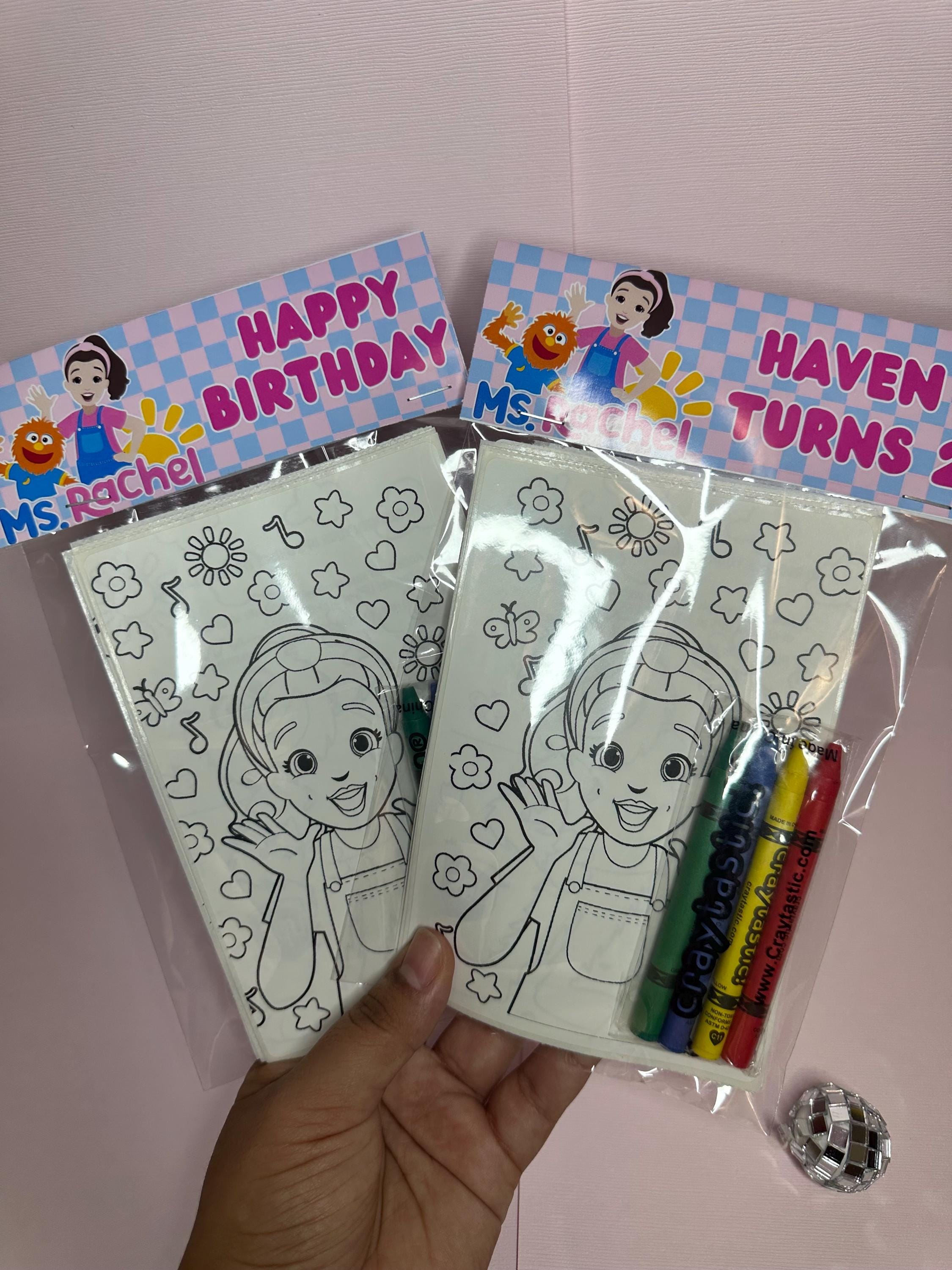 Ms. Rachel Birthday Party Favor: Custom Coloring Sticker Pack With ...