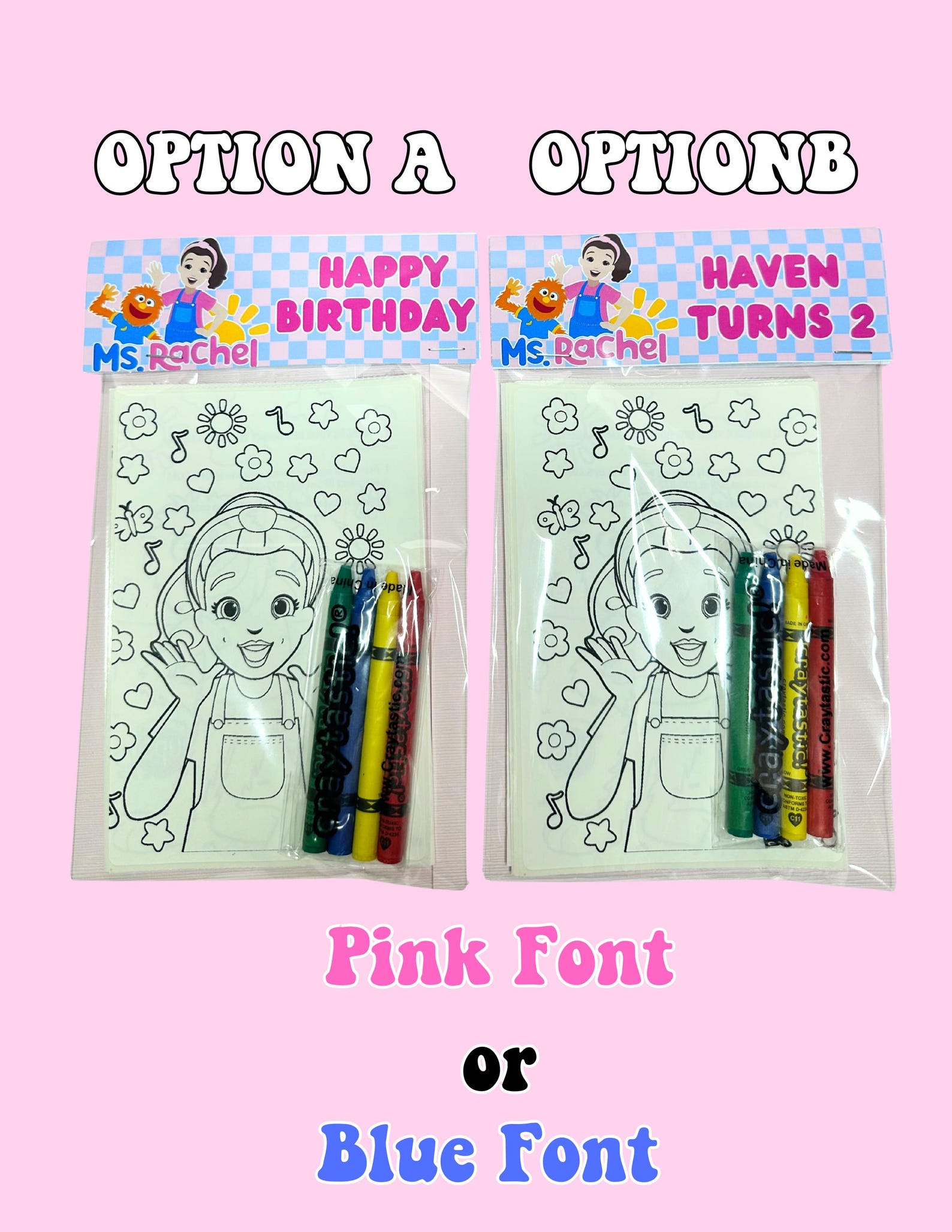 Ms. Rachel Birthday Party Favor: Custom Coloring Sticker Pack With ...
