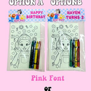 Ms. Rachel Birthday Party Favor: Custom Coloring Sticker Pack With ...