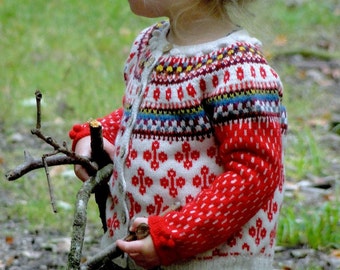 Original Fair isle Cardigan with Bobbles