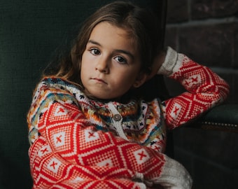 Cardigan Fair Isle pour fille