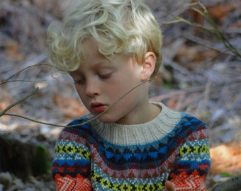 Modern Fair isle Sweater-Handknitted Sweater for Boys