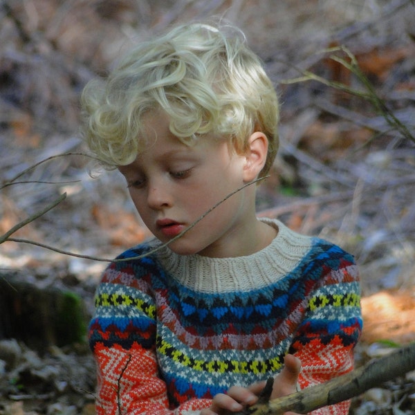 Modern Fair isle Sweater-Handknitted Sweater for Boys