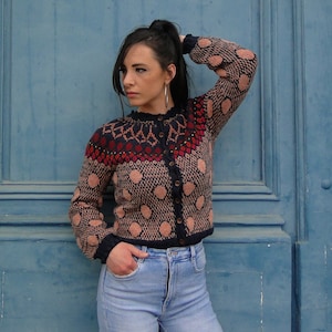 Modern Fair Isle Cardigan Knitting Pattern