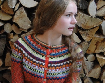 Original Fair Isle Yoke Cardigan für Damen