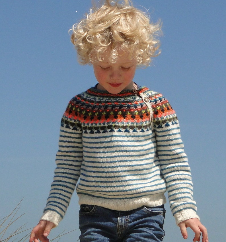 Marinière Striped Sweater with Fair isle Yoke image 4