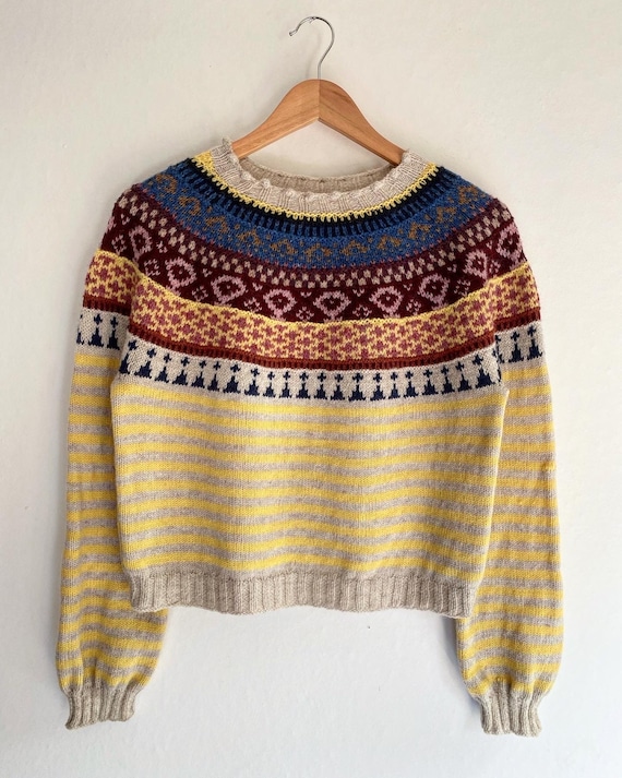 Pull fair isle femme hotsell