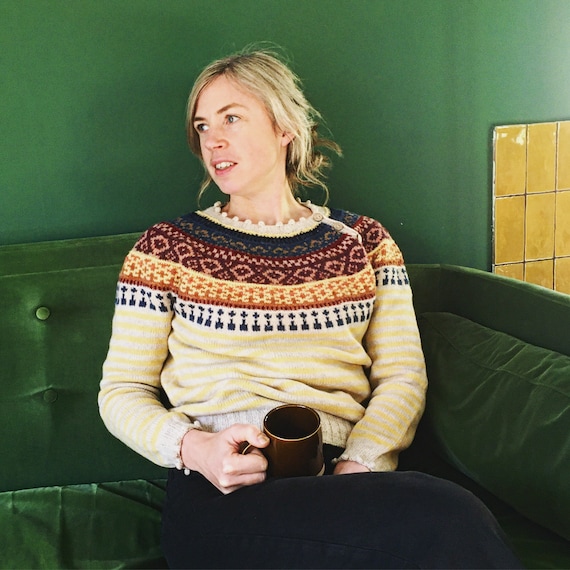 Pull fair isle femme sale