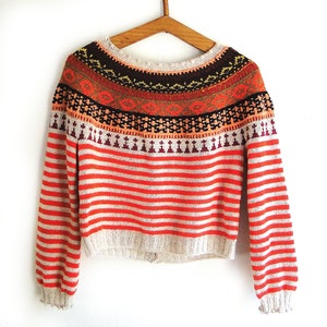 Knitting Pattern for Womens Fair Isle Sweater