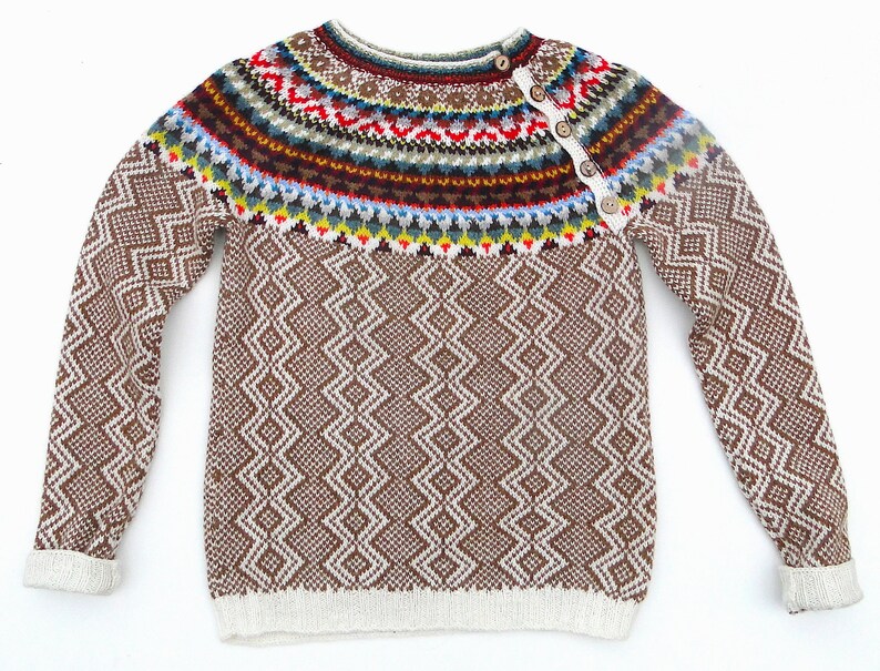 Boys Fair Isle Sweater Etsy