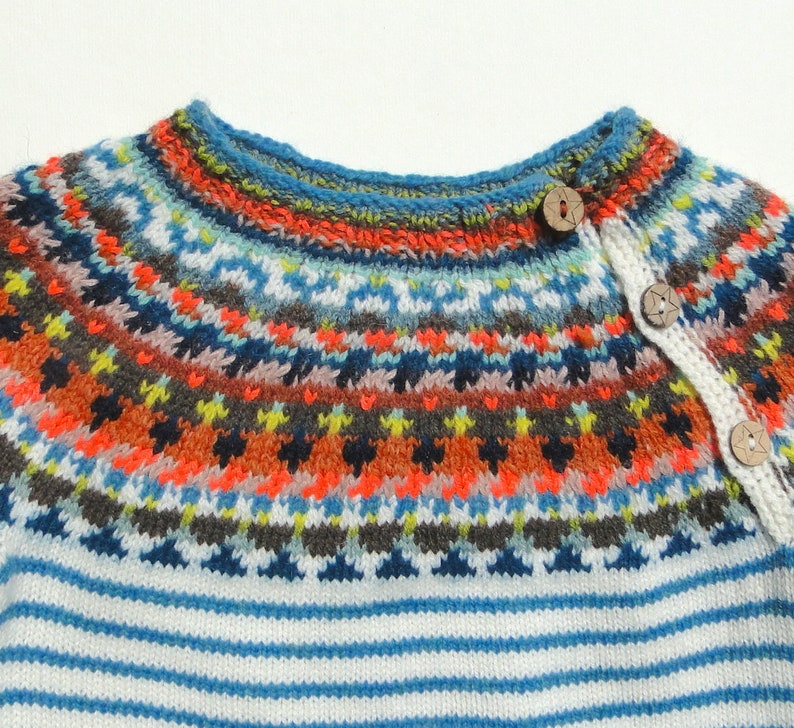 Marinière Striped Sweater with Fair isle Yoke image 6