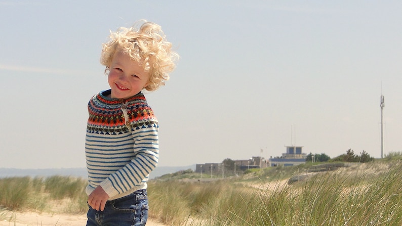 Marinière Striped Sweater with Fair isle Yoke image 2