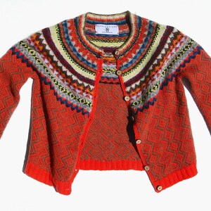 Original Fair isle Yoke Cardigan for Women image 3