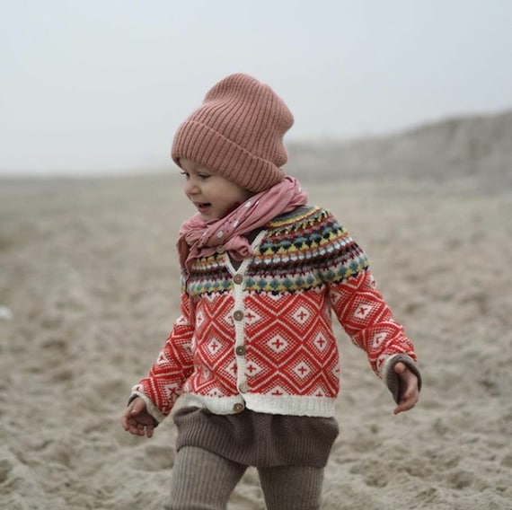 Original Fair isle Cardigan Handmade Knitwear for Girls Original Fair isle Cardigan Handmade Knitwear for Girls