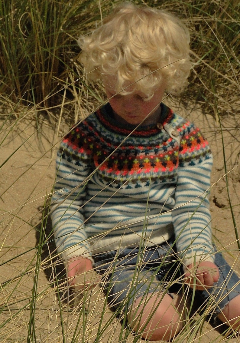 Marinière Striped Sweater with Fair isle Yoke image 3