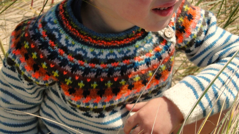 Marinière Striped Sweater with Fair isle Yoke image 7