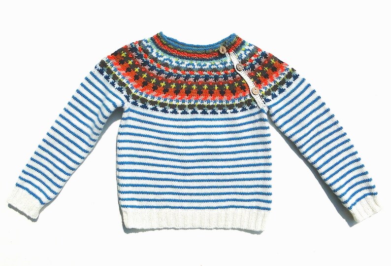 Marinière Striped Sweater with Fair isle Yoke image 5