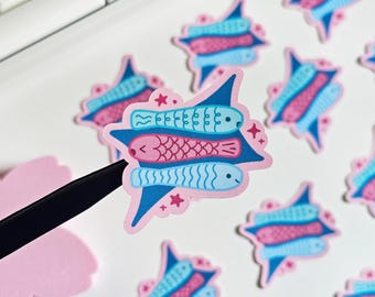 Star Fishies Vinyl Sticker | Cute Aesthetic Fish Sea Sardine Waterproof Vinyl Sticker