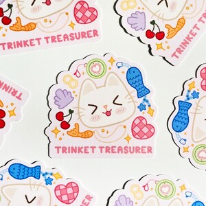 Sticker penningmeester kat trinket | Leuke grappige trendy kitty waterdichte vinylsticker