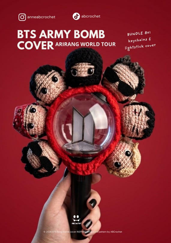 BTS Army Bomb Cover Crochet Pattern – Arirang Inspired Amigurumi