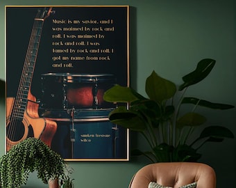 Custom Song Lyrics Wall Art, Personalized Music Gift (Digital Download)