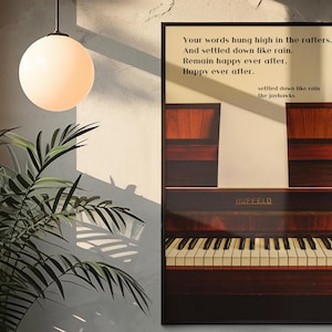 Song Lyrics Wall Art, Piano, Photography, Choose the Lyrics, Song & Artist, Customizable, Music Lovers, Gift, Home Decor, Musical Instrument