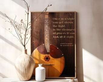 Custom Song Lyrics Print, Banjo, Photography, Favorite Lyrics, Favorite Song, Music Lovers, Gift, Home Decor, Digital Print, Unique design