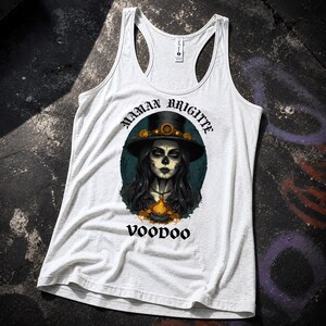 Voodoo Witch Tank Top Women, Mystical Graphic Tank, Spiritual Boho Shirt, Dark Feminine Aesthetic, Occult Clothing, Summer Gift for Her