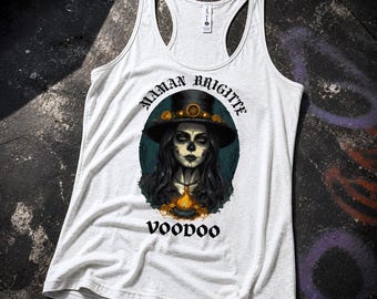 Voodoo Witch Tank Top Women, Mystical Graphic Tank, Spiritual Boho Shirt, Dark Feminine Aesthetic, Occult Clothing, Summer Gift for Her