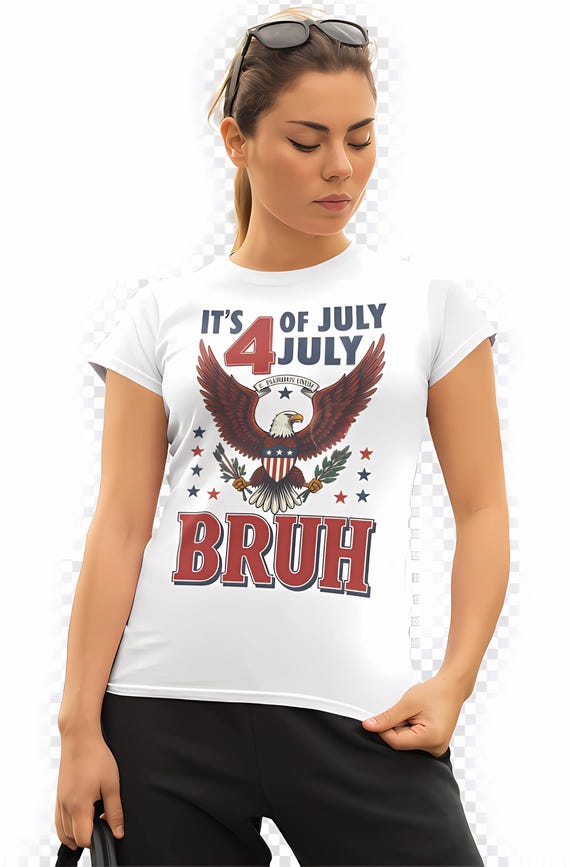 Funny Patriotic Eagle 4th of July PNG SVG – It's 4th of July Bruh Retro Design for Sublimation, Independence Day USA Drinking Clipart