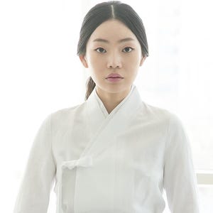 Lotus Jeogori Top: Korean Hanbok Three-Quarter Sleeve