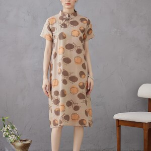 Gedruckt Kleid Sommer Floral Baumwolle Soft-Kleid Kurzarm Midi-Kleider Anpassen Plus-Kleid, Einzigartige Drucke Personalisierte und Roman Kleid