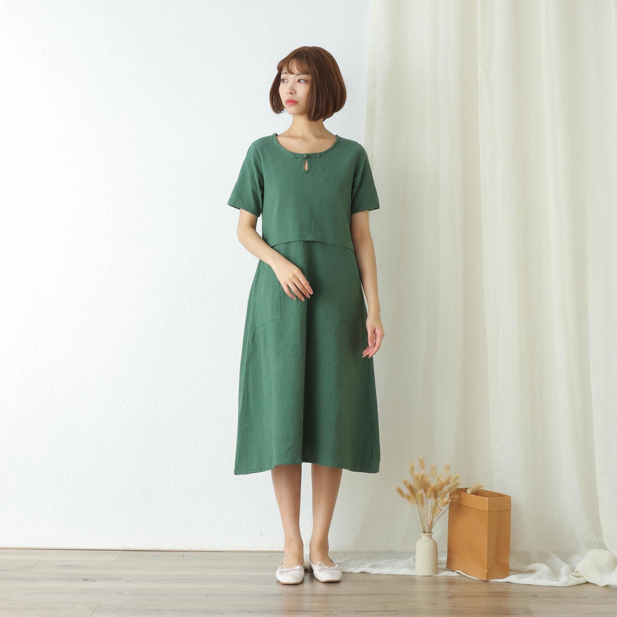 A Line Dress Short Sleeve - Etsy
