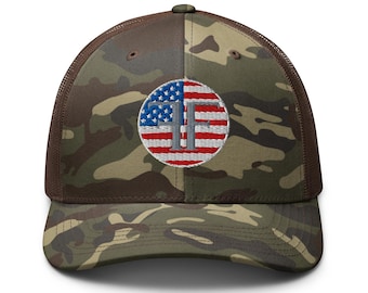 Camouflage USA LOGO trucker hat