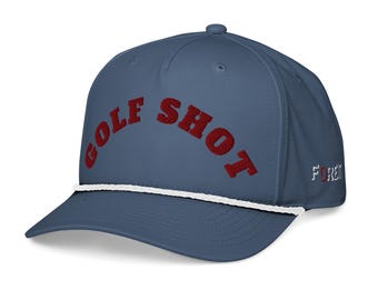 Golf Shot Rope Hat | Embroidered Golf Cap | Classic Performance Snapback | Retro Golf Hat | Gift for Golfers