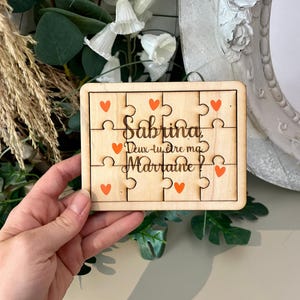 Puzzle annonce personnalisé - Annonce grossesse - demande parrain - demande marraine - demande témoin - annonce peronnalisée
