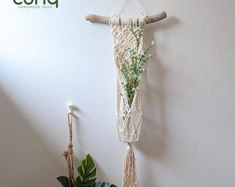 Handmade Macrame Planter Holder, Garden Lover's Gift, Balcony Decoration, Modern Macrame Decor, Plant Hanger,  Hanging Basket - H035