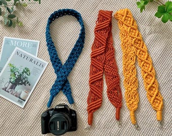 Boho Macrame Lanyard, Macrame Camera Strap, Camera Shoulder Strap, Macrame Bag Strap, Strap for Photographers, Photographer Gift - H044