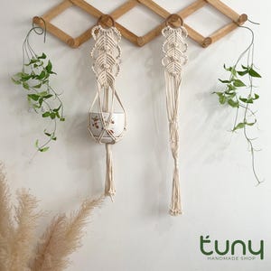 Boho Makramé Väggdekoration, Minimalistisk Heminredning, Rustik Väggdekoration, Makramé Grytlapp, Makramékorg Inomhus Trädgårdsdekoration - H052