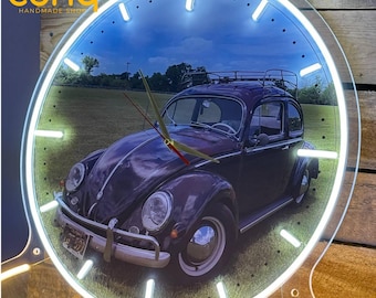 Custom LED Neon Clock, Personalized Wall Decor