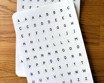 100+ Alphabet Bead Letter Stickers for Junk Journaling & Scrapbooking