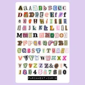 Digital Ransom Magazine Cutout Letters for Goodnotes Planners and Notebooks image 3