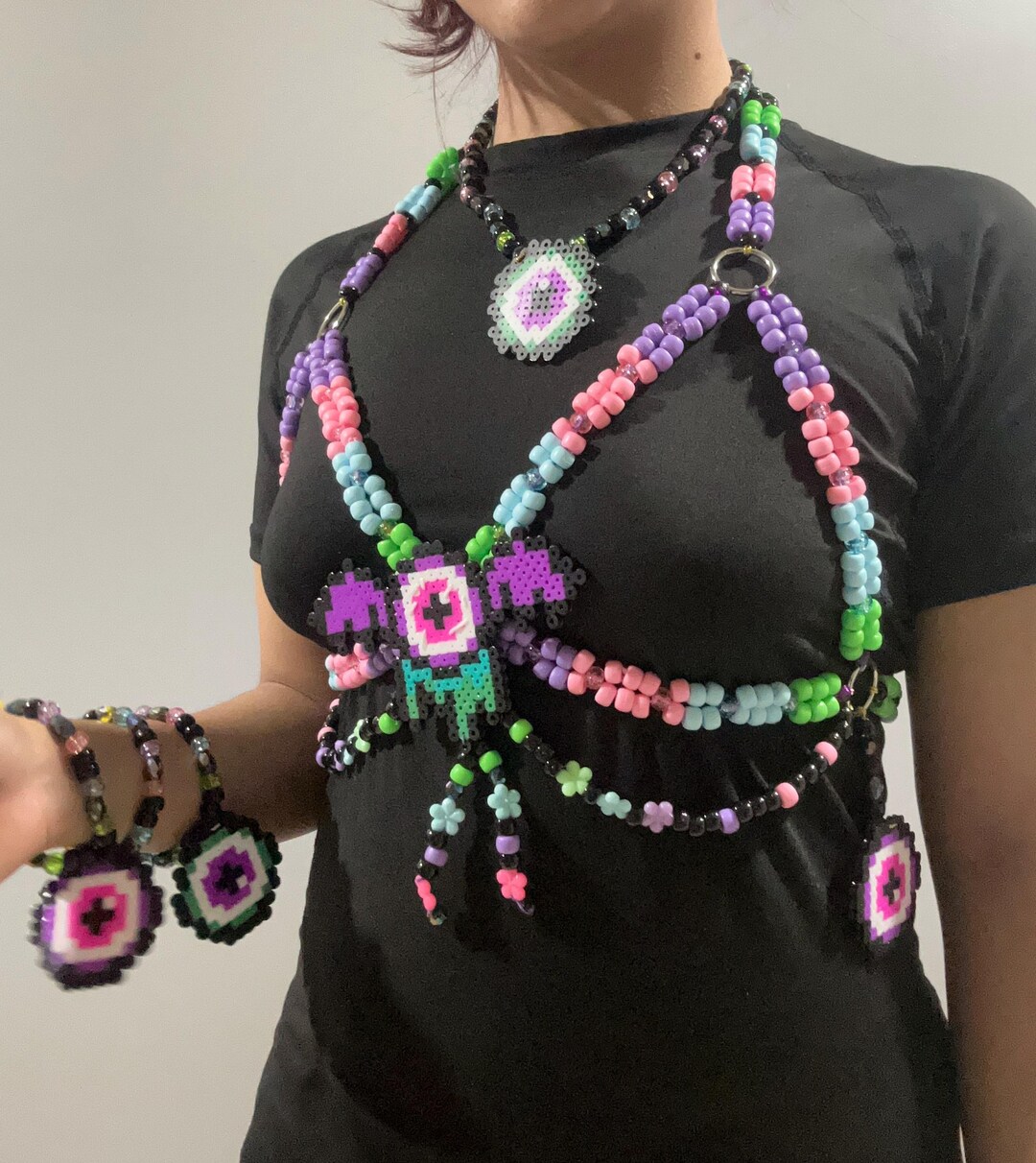 Handmade Eye Kandi Harness – Rave Festival Body Jewelry - Etsy