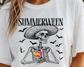 Summerween-skelet PNG: Clipart Beach Halloween (digitale download)