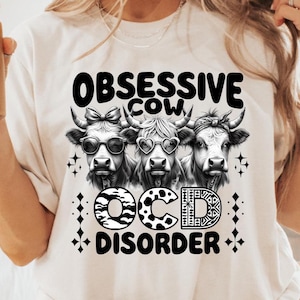 Funny Highland Cow PNG: Obsessive Cow Disorder Sublimation Design (Digital Download)