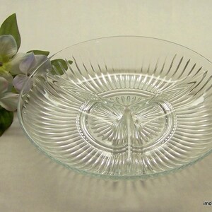 KIG Relish Dish, Three Part Relish Dish, Divided Serving Plate by KIG of Indonesia